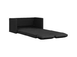 Sofá-cama sem pés 112x174x55 cm couro artificial preto PT832379