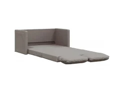 Sofá-cama sem pés 112x174x55 cm tecido cinza-acastanhado PT753772