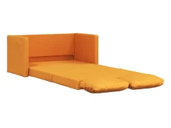 Sofá-cama sem pés 112x174x55 cm tecido amarelo-escuro PT993475