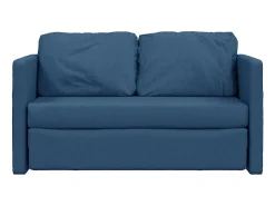 Sofá-cama sem pés 112x174x55 cm tecido azul PT948400