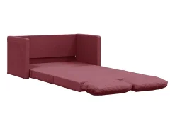 Sofá-cama sem pés 112x174x55 cm tecido vermelho tinto PT454887