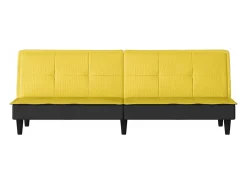 Sofá-cama tecido amarelo-claro