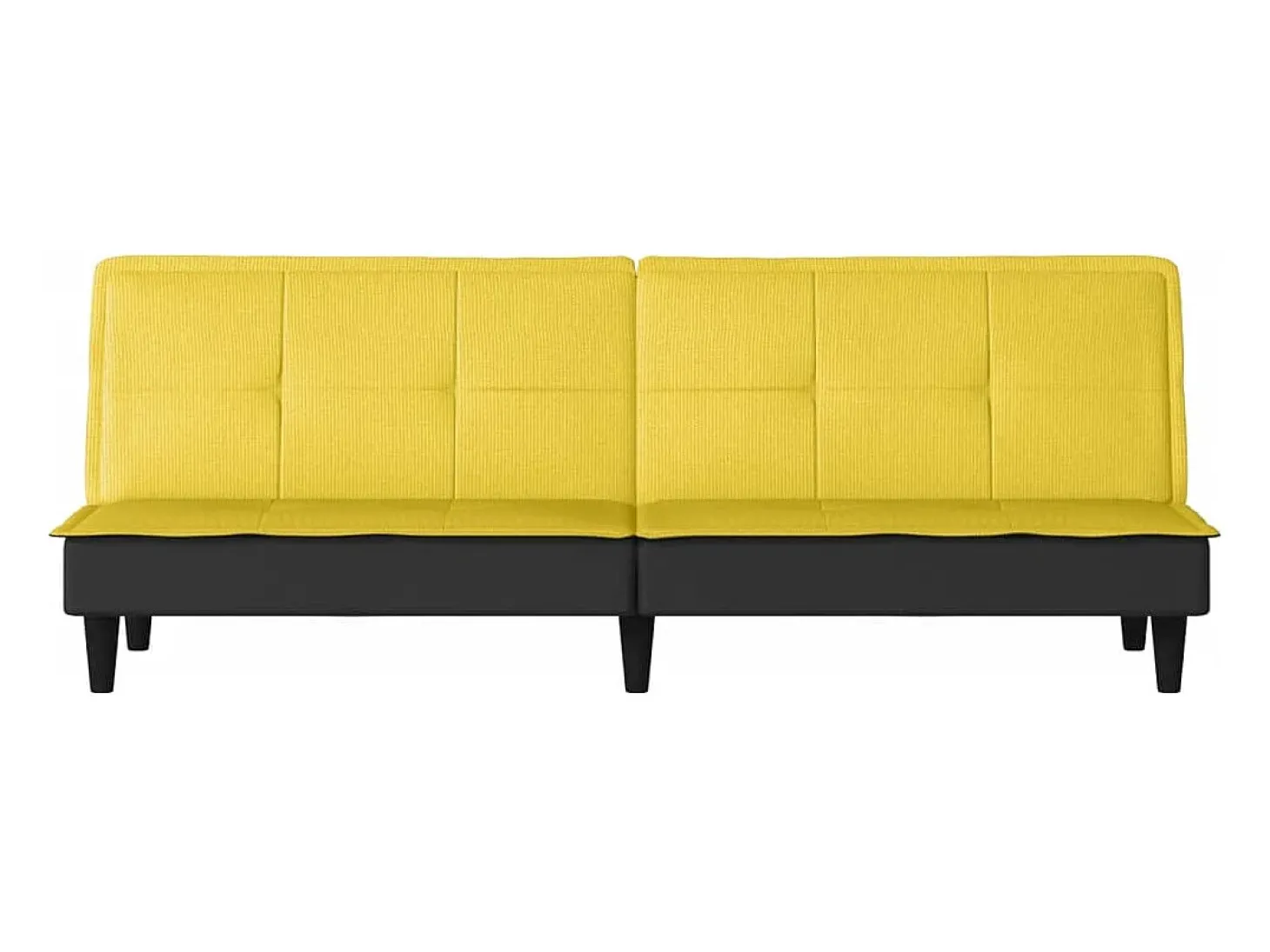 Sofá-cama tecido amarelo-claro