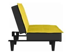 Sofá-cama tecido amarelo-claro
