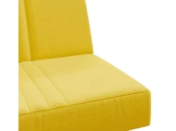 Sofá-cama tecido amarelo-claro