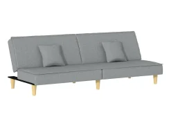 Sofá-cama tecido cinzento-claro PT151635