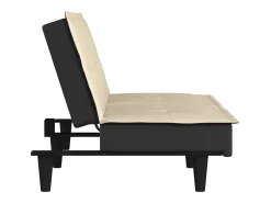 Sofá-cama tecido creme