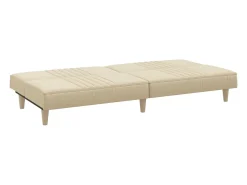 Sofá-cama tecido creme