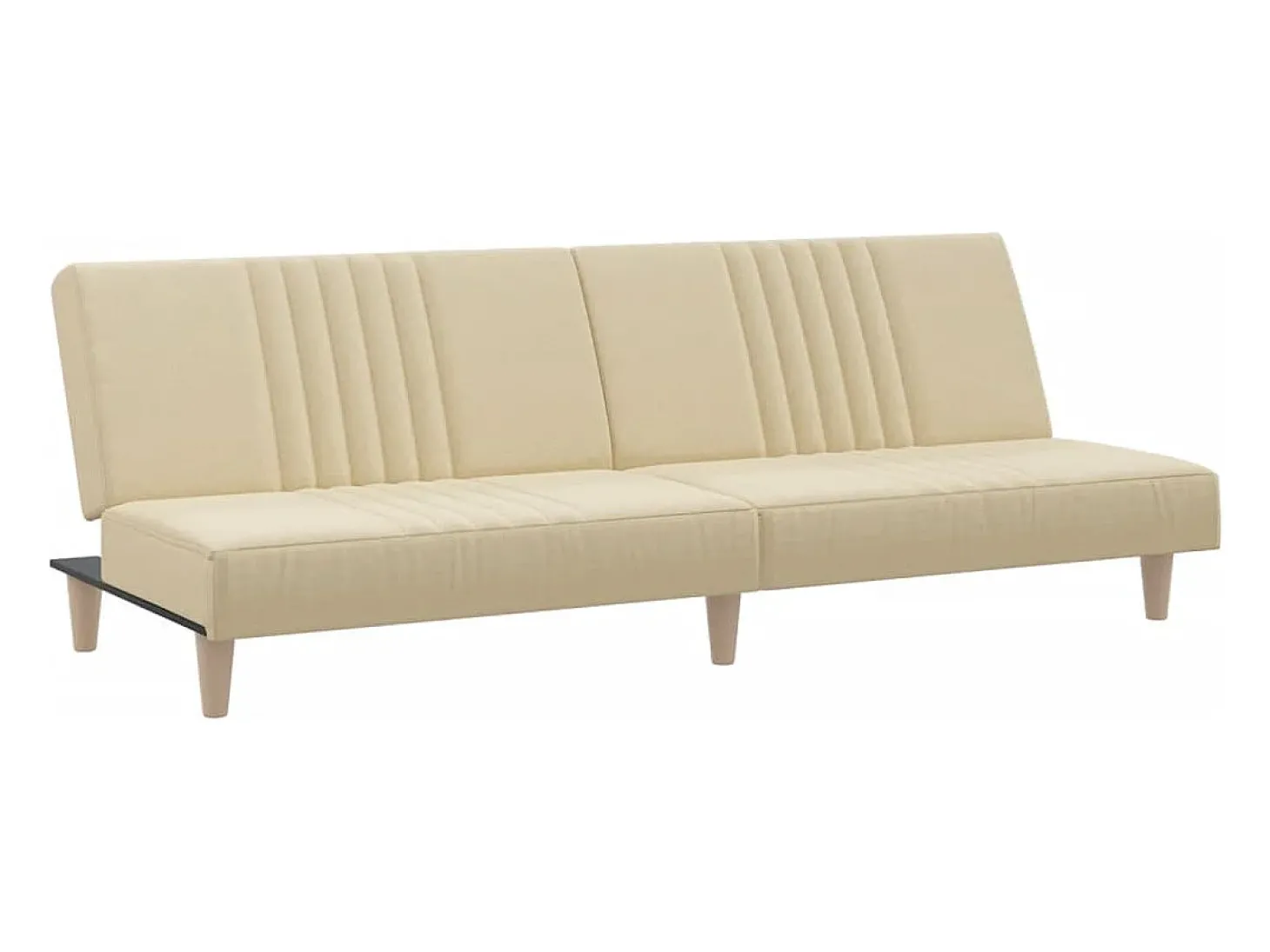 Sofá-cama tecido creme