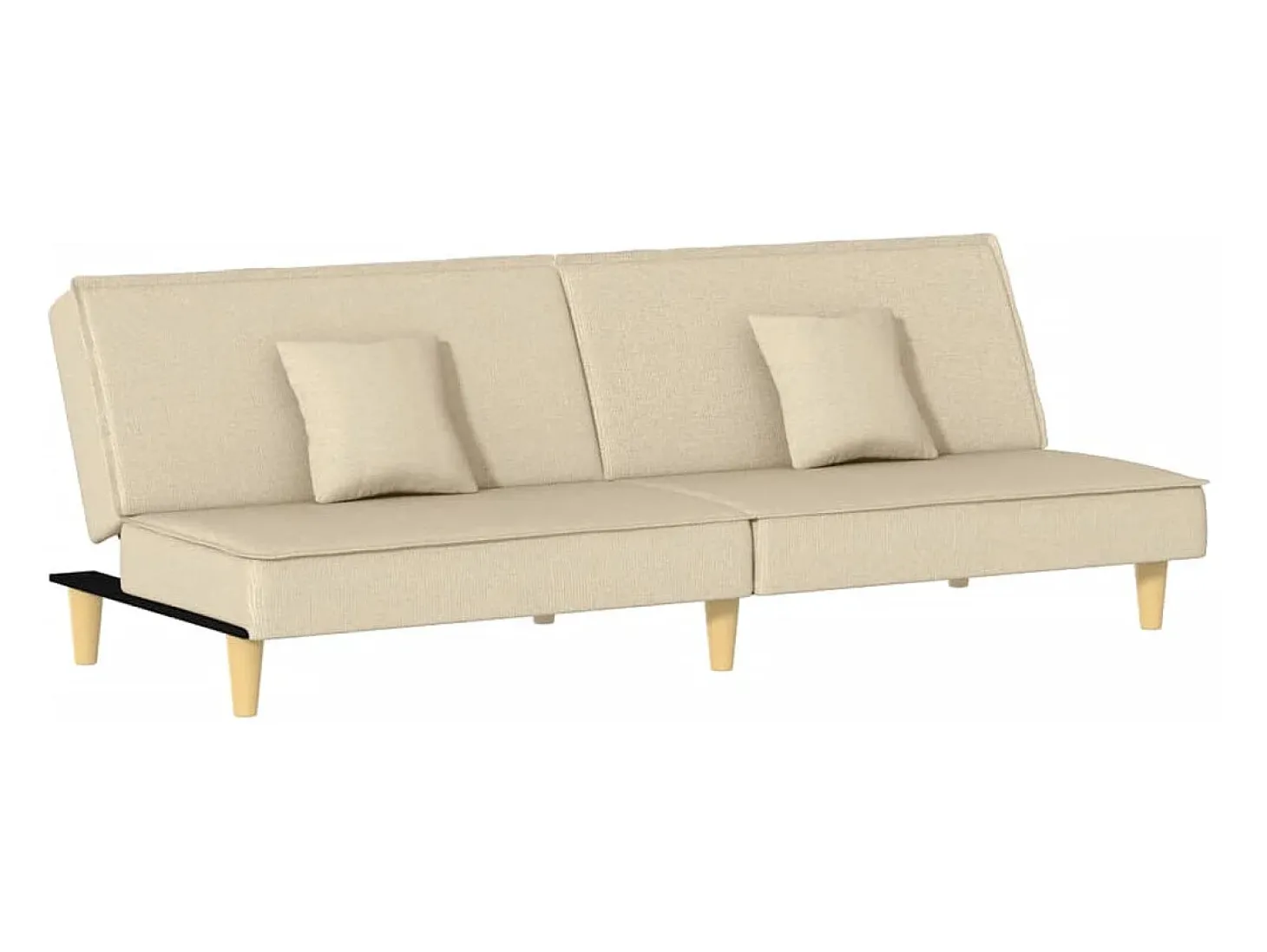 Sofá-cama tecido creme