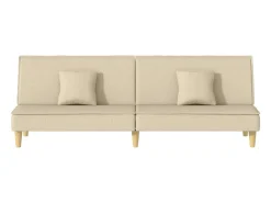 Sofá-cama tecido creme