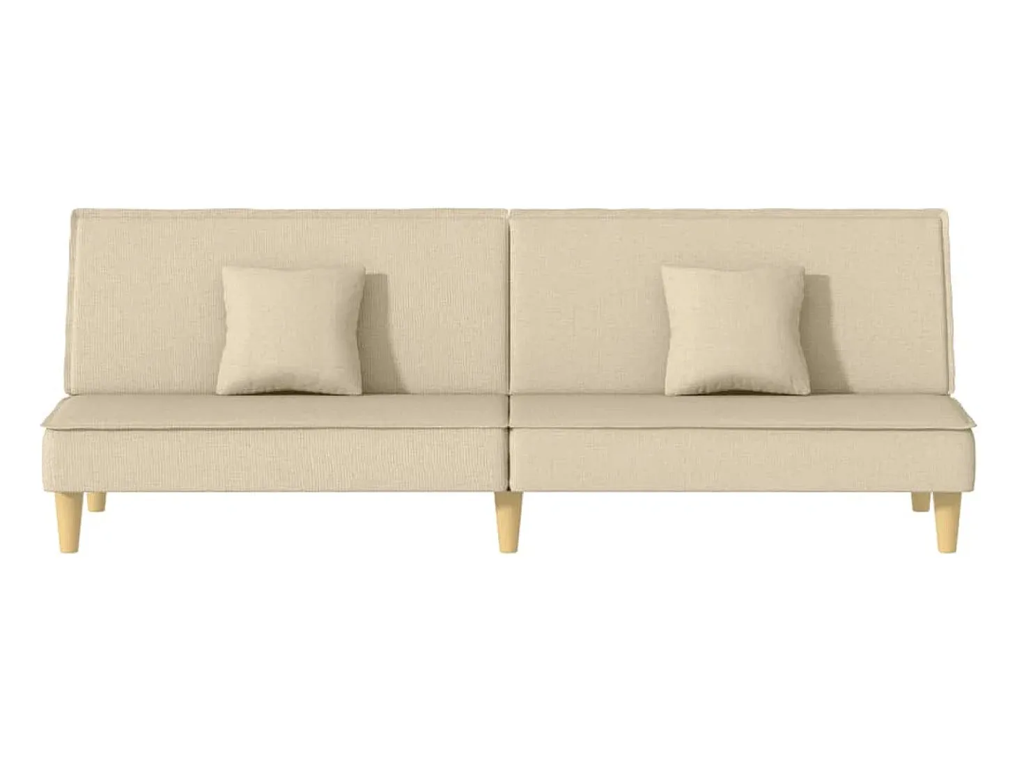Sofá-cama tecido creme