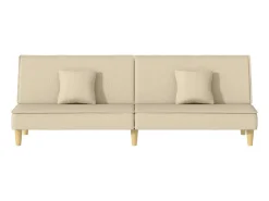 Sofá-cama tecido creme PT912584