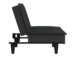 Sofá-cama tecido preto
