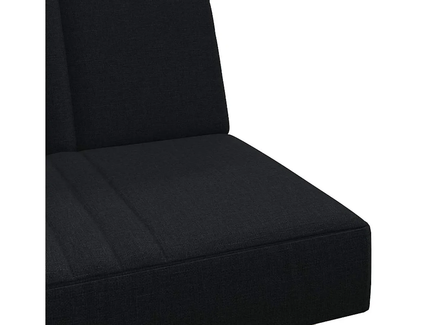 Sofá-cama tecido preto