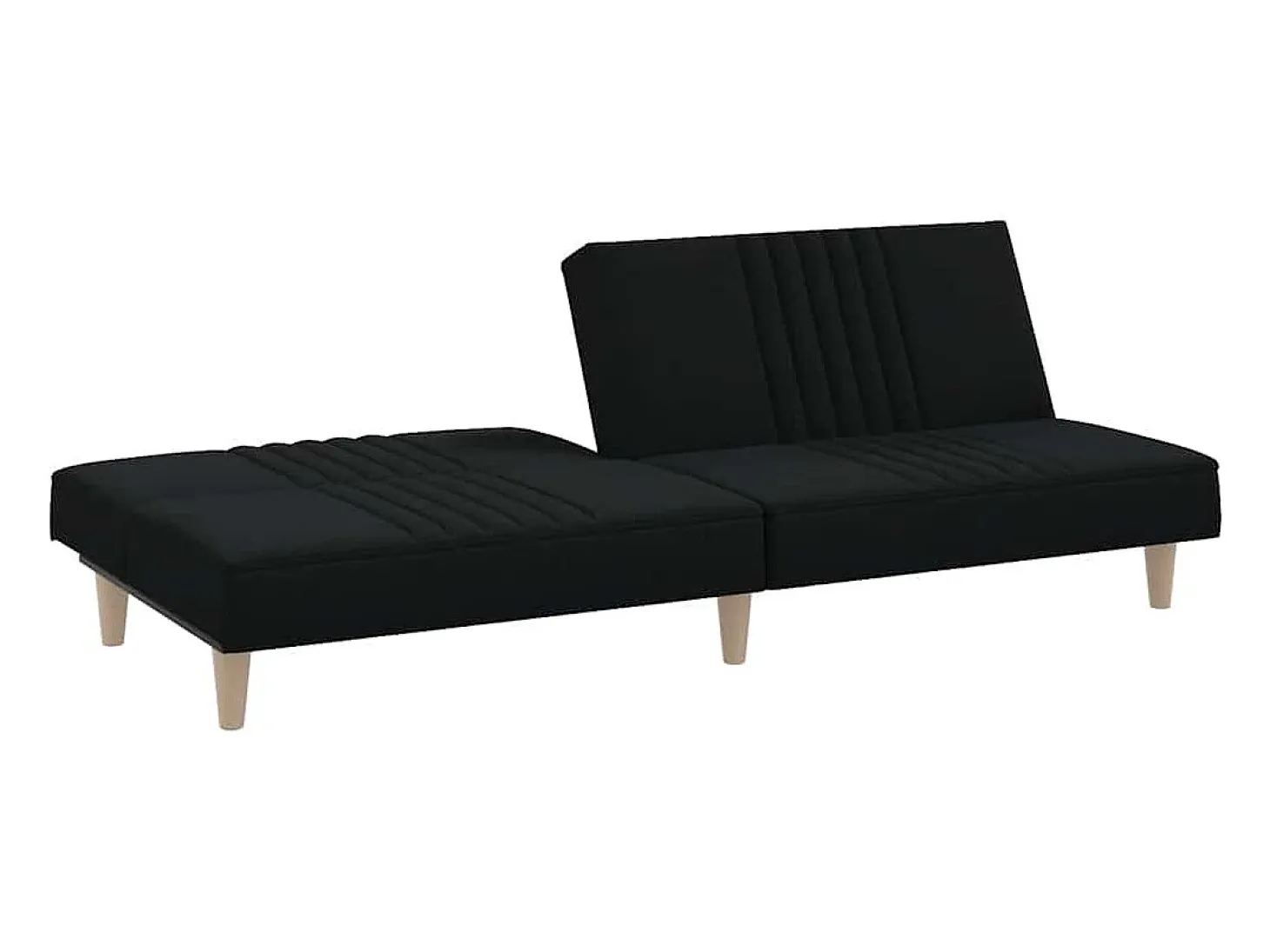 Sofá-cama tecido preto
