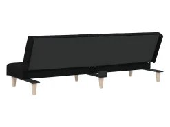 Sofá-cama tecido preto