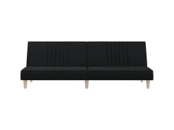 Sofá-cama tecido preto PT430170