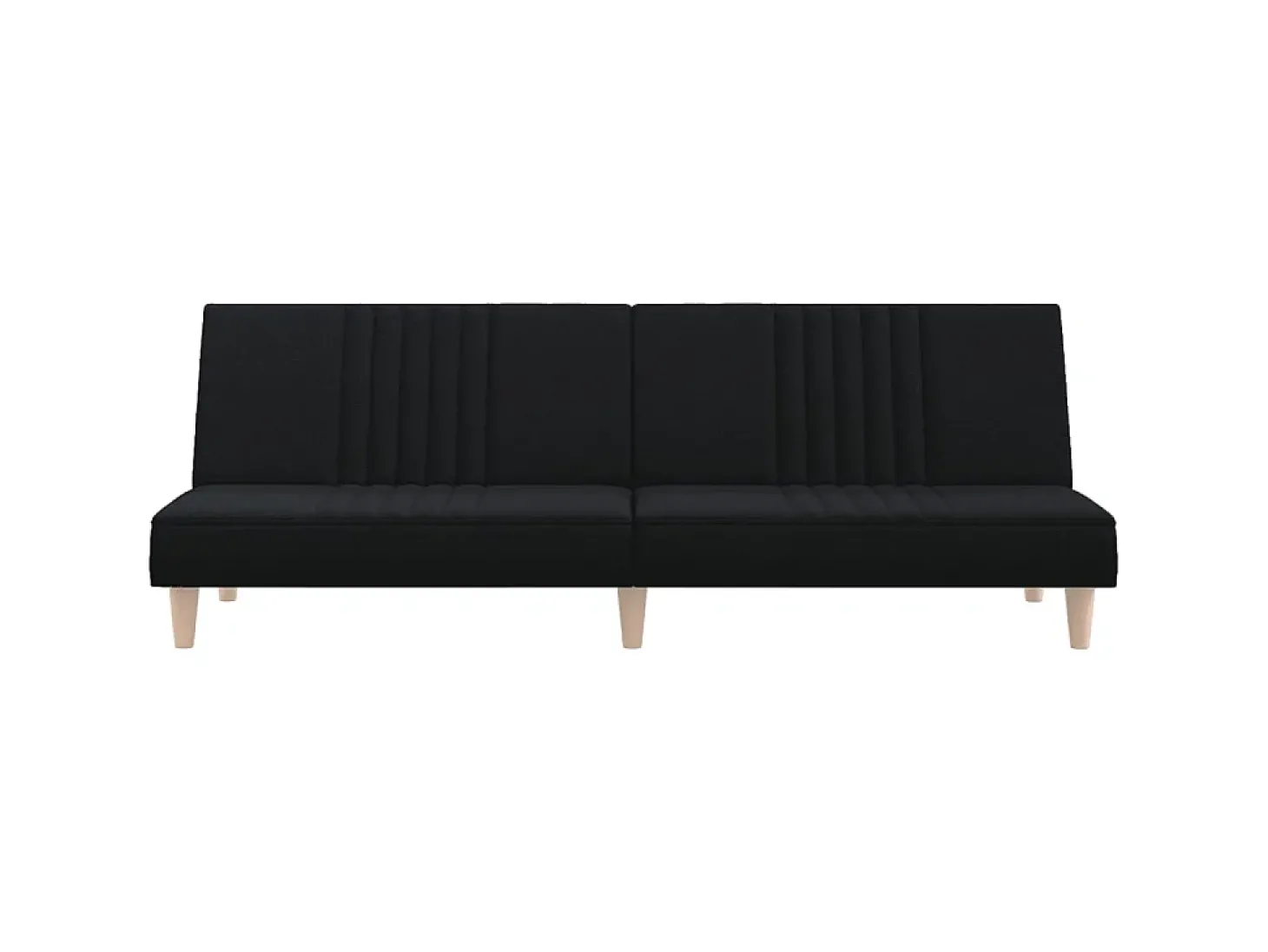 Sofá-cama tecido preto PT430170