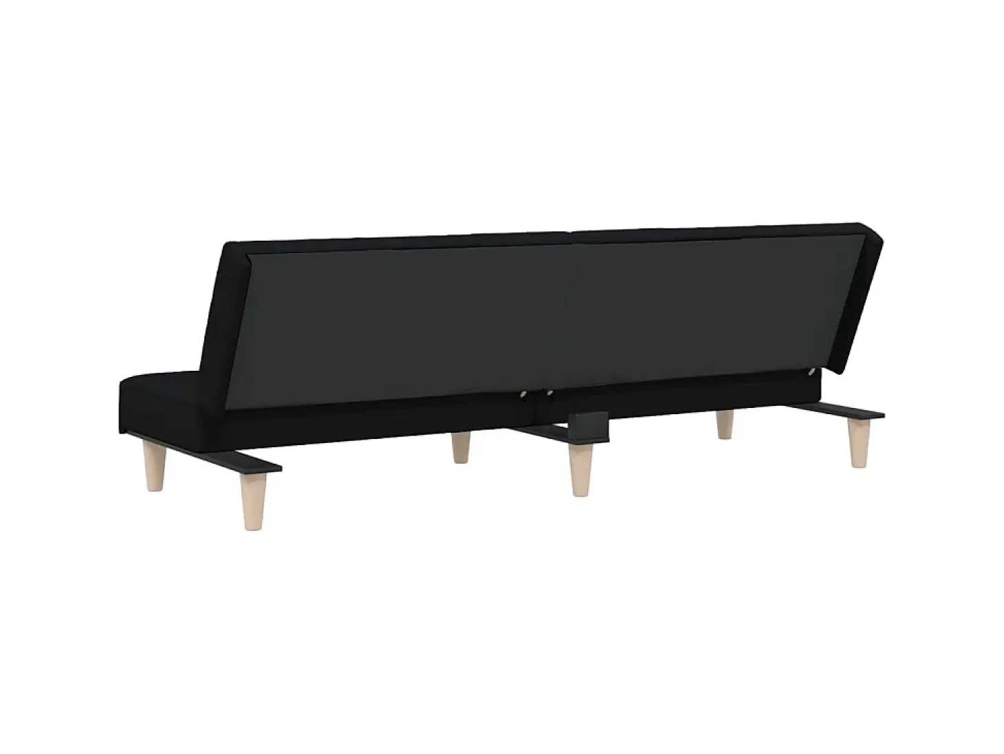 Sofá-cama tecido preto PT430170