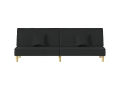 Sofá-cama tecido preto PT418462