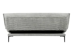 Sofá-cama VELARIS – Tecido de veludo cinza escuro – Estrutura de madeira – Colchão integrado – Elegante e compacto