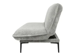 Sofá-cama VELARIS – Tecido de veludo cinza escuro – Estrutura de madeira – Colchão integrado – Elegante e compacto