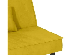 Sofá-cama veludo amarelo