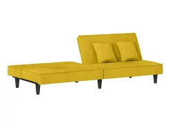 Sofá-cama veludo amarelo