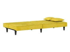 Sofá-cama veludo amarelo