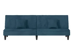 Sofá-cama veludo azul