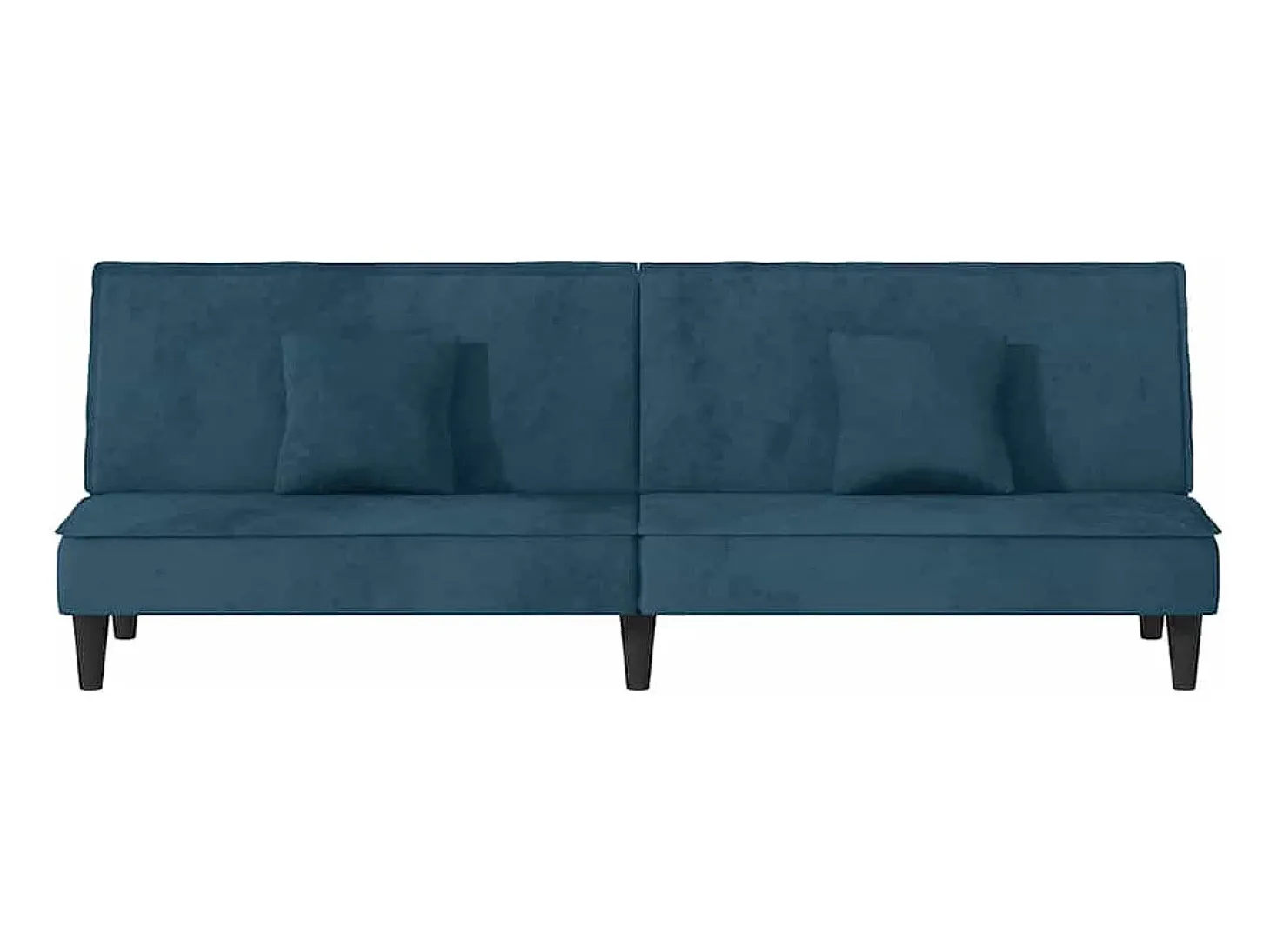 Sofá-cama veludo azul