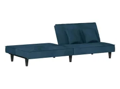 Sofá-cama veludo azul