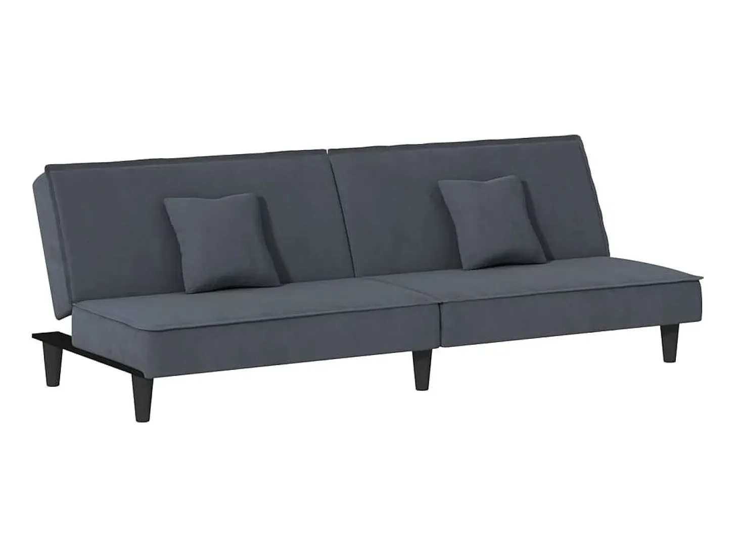 Sofá-cama veludo cinzento-escuro PT121814