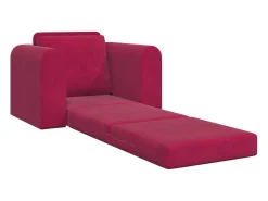 Sofá-Cama Vinho Vermelho 98 x 71 x 83 cm Veludo