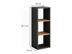 Standregal carvalho antracite/goldkraft 30x24x80.1 orlando