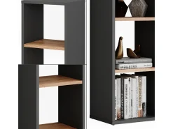 Standregal carvalho antracite/goldkraft 30x24x80.1 orlando