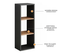 Standregal carvalho antracite/goldkraft 30x24x80.1 orlando