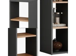 Standregal carvalho antracite/goldkraft 21.6x24x80.1 orlando