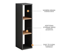 Standregal carvalho antracite/goldkraft 21.6x24x80.1 orlando