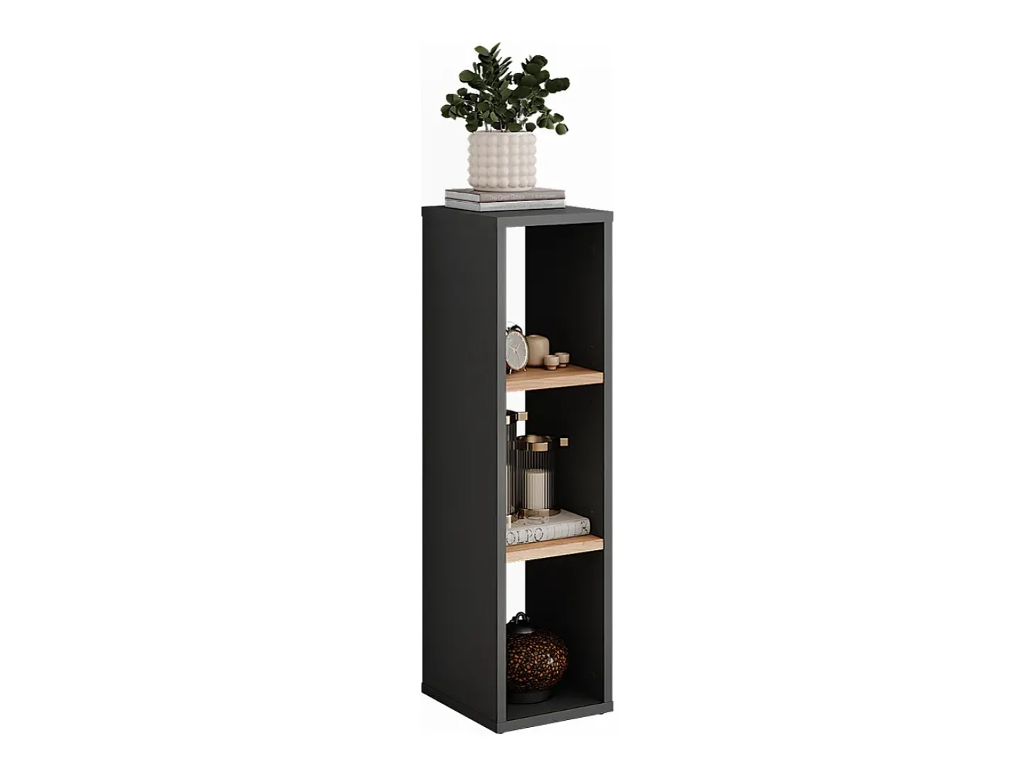 Standregal carvalho antracite/goldkraft 21.6x24x80.1 orlando