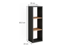 Standregal carvalho antracite/goldkraft 30x24x90.5 orlando