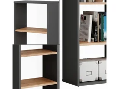 Standregal carvalho antracite/goldkraft 40x24x90.5 orlando