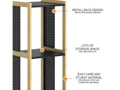 Standregal preto 40x40x107 elvia