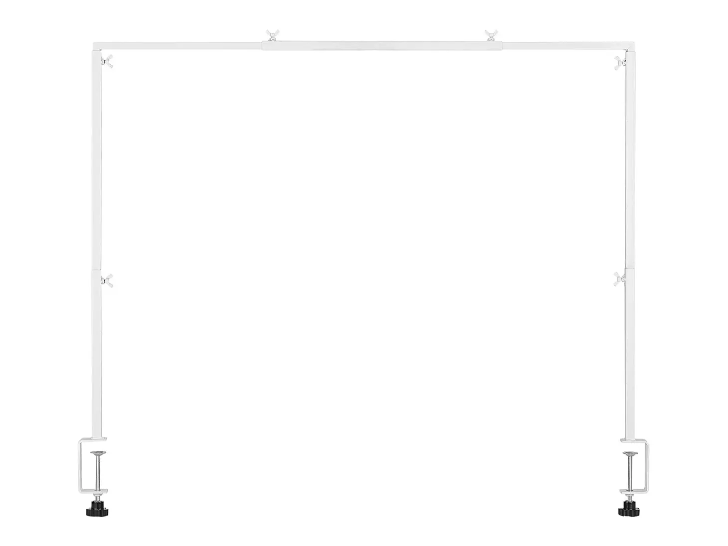 Suporte de Haste de Mesa SucceBuy com Pinças, Suporte de Arco de Mesa, Altura Ajustável 33-106.7 cm Comprimento Ajustável 71.1-249 cm, Quadro de Arco de Metal