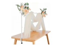 Suporte de Haste de Mesa SucceBuy com Pinças, Suporte de Arco de Mesa, Altura Ajustável 33-106.7 cm Comprimento Ajustável 71.1-249 cm, Quadro de Arco de Metal