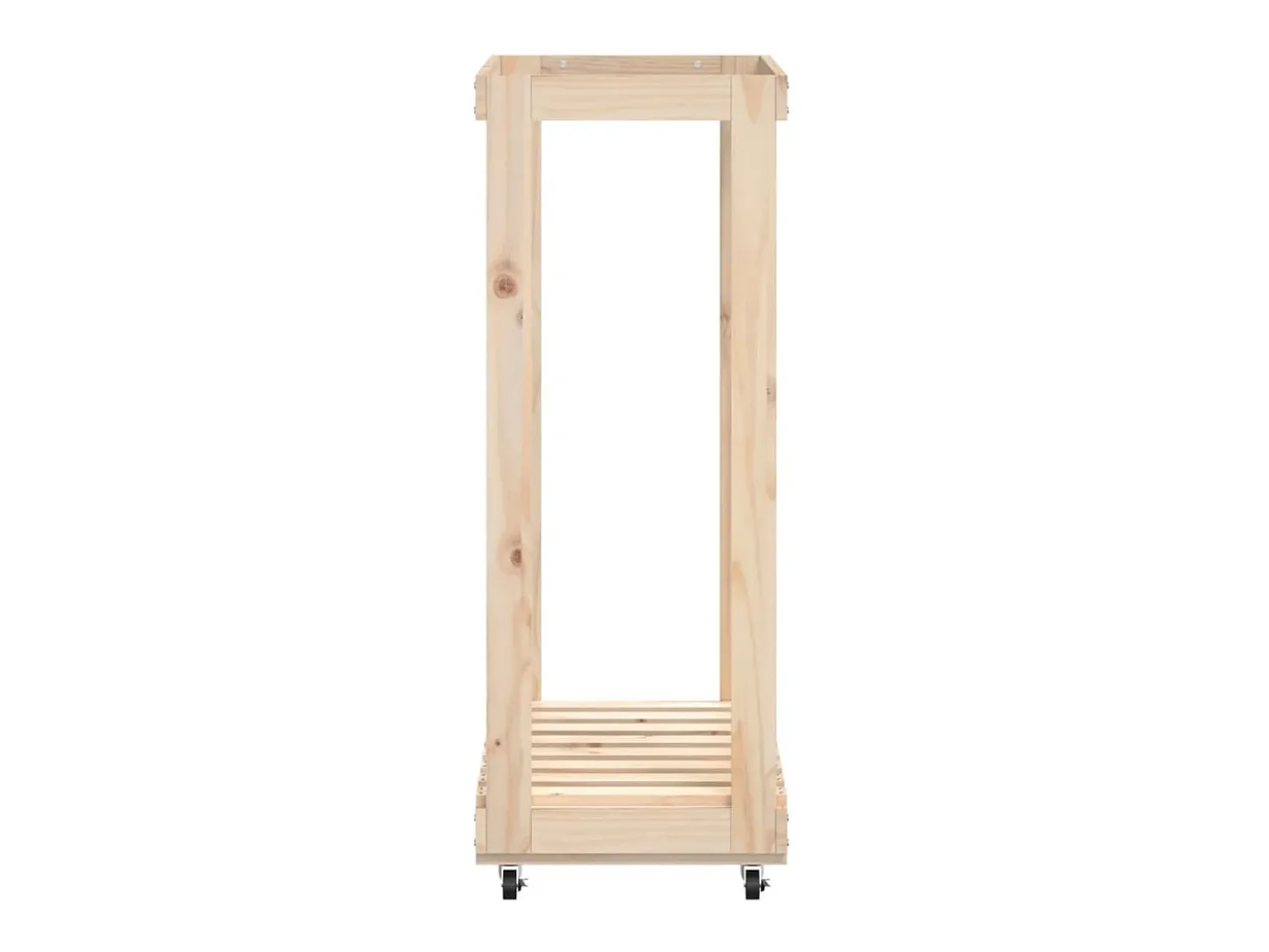 Suporte de lenha c/ rodas 76,5x40x108 cm pinho maciço PT577499