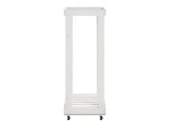 Suporte de lenha c/ rodas 76,5x40x108 cm pinho maciço branco PT547164