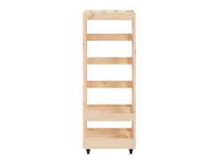 Suporte de lenha c/ rodas 40x49x110 cm pinho maciço PT771263