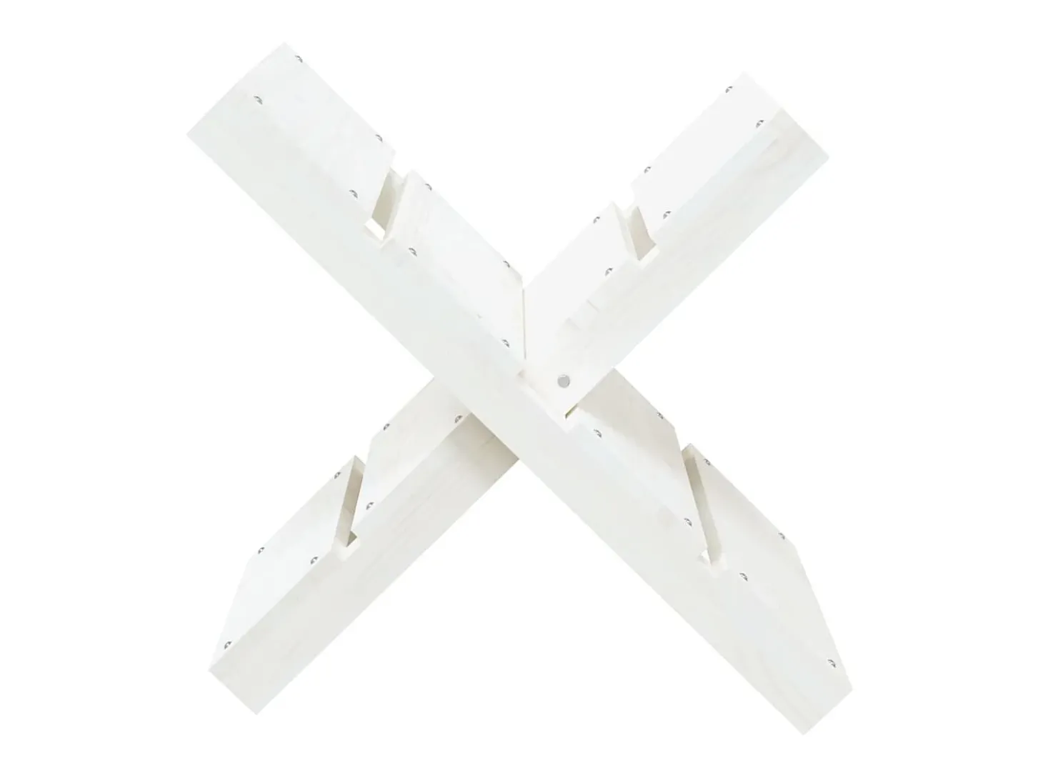 Suporte de lenha 47x39,5x48 cm madeira de pinho maciça branco PT957281